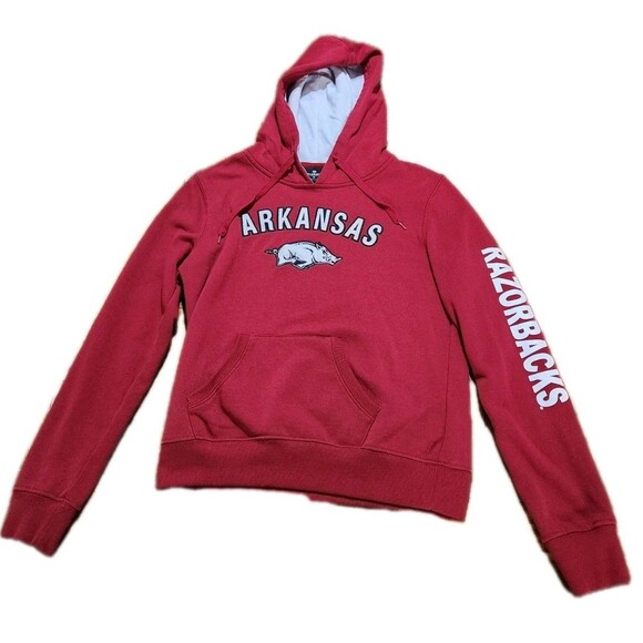 Colosseum Athletics Tops - Colosseum Arkansas Razorbacks Womens Hoodie Small Red Sleeve Graphic Sweatshirt
